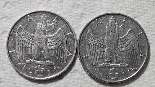 Italian lira coins ww2 - italian,