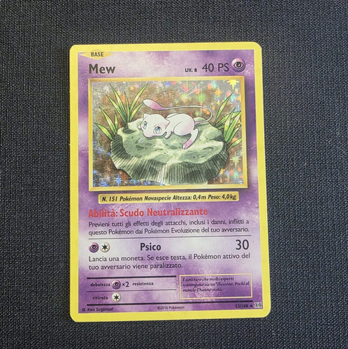 Carta pokemon mew 108 xy - pokemon,