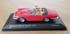 1:43 Minichamps Maserati Mistral Spyder 1964 rosso scatola originale limitata come nuovo.