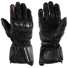 Motorcycle Motorbike Racing Sports Leather Riding Gloves Protection Black L