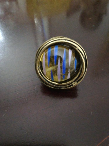 Anello etnico rotondo vetro - etnico,