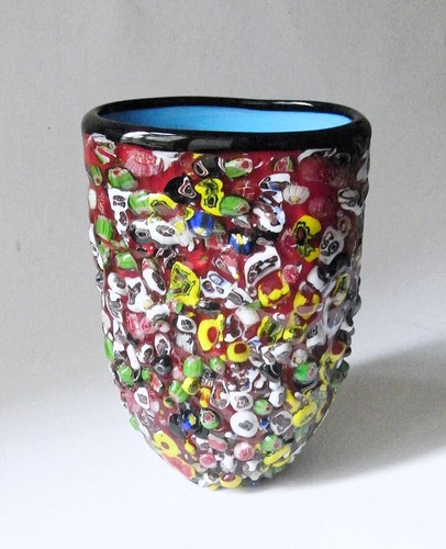 Vaso museale murano con - murano,