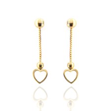 Orecchini Bambina Cuori in Oro