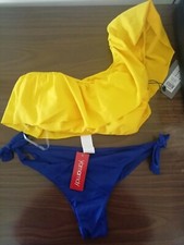 Bikini top monospalla volant