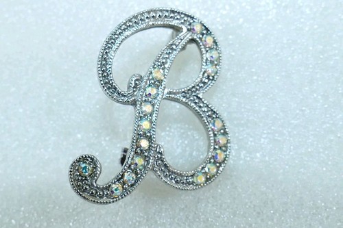 Spilla monogramma lettera - spilla, b