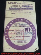  BOLLO AUTO EPOCA ORIGINALE