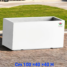 6 Pezzi Fioriere  Vaso in Cemento Cm 100x40×40 H