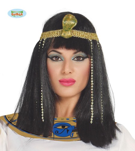 Parrucca egizia nefertiti con - nefertiti,