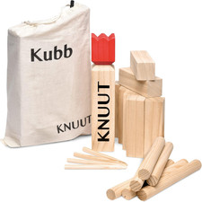 KUBB Gioco Degli Scacchi Vichingi Knuut - Scacchi Svedesi Legno Naturale Certifi