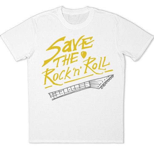 Maglietta rock roll guitar - rock,