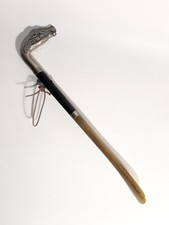 Calzascarpe di Gucci con testa di Cavalli in Metallo Argentato e Resina Anni 80