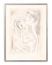 MARIO TOZZI (1895-1979) Quadro Opera Litografia Figura Femminile in Cornice Rara