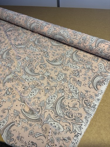 Tessuto metri rosa paisley - 5,