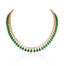 Collana in cristallo verde con