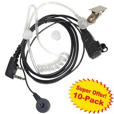 10pcs HQRP 2 Pin Tubo Acustico