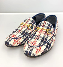 Gucci mocassini multicolore tweed 431467 scarpe donna US 5,5 EU 35,5 autentiche