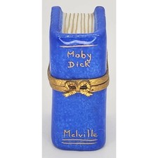 Vintage Limoges Peint Main Moby Dick Book Trinket Box RARE PB97