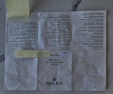 rolex certificato garanzia