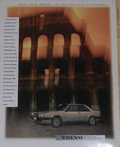 Advert pubblicità 1988 volvo - advert,