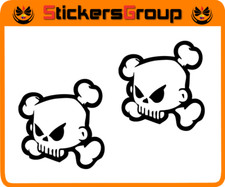 COPPIA ADESIVI TESCHIO SANS