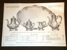 Moda e Costume Catalogo d'Epoca Servizio da caffè e thè e Servizio stile impero