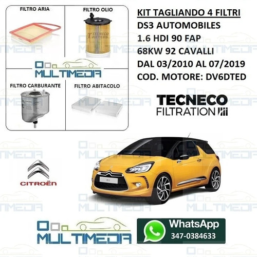 Kit tagliando filtri - filtri, tecneco