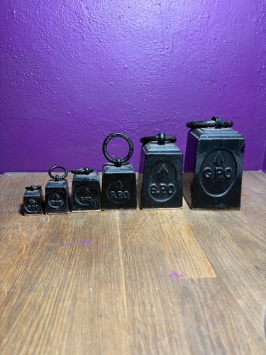 Vintage set cast iron gpo - set,