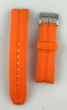 Cinturino Orologio Nautica Arancione 24mm Silicone Ottima Qualità Uomo Fibbia
