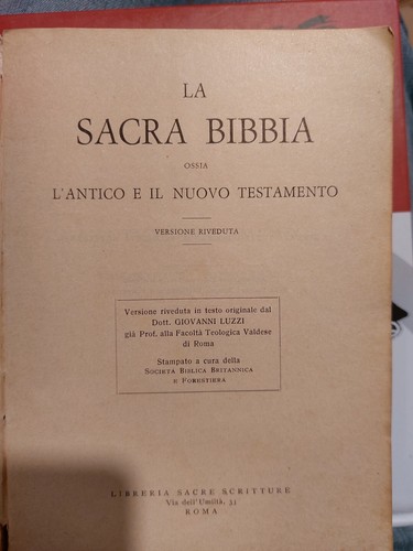 Sacra bibbia versione - la,