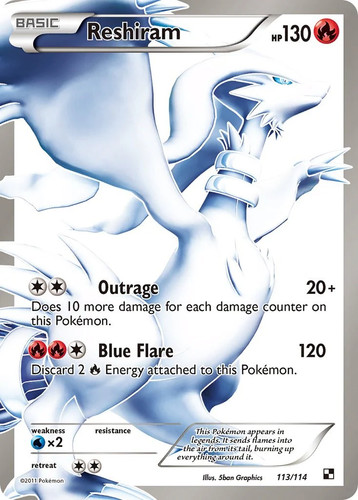 Holofoil reshiram 113 full - reshiram, (113