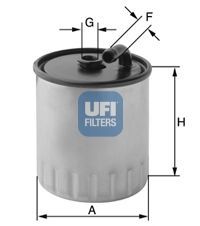 Filtro carburante ufi - carburante,