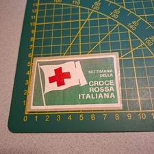 ADESIVO STICKER kleber  vintage settimana della croce rossa italiana