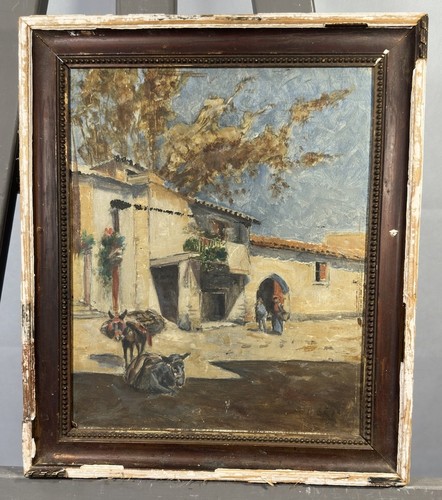Antica olio pannello - antica,