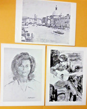 CESARE PERUZZI (pittore)  n. 3 vecchie cartoline raffiguranti suoi quadri  NC