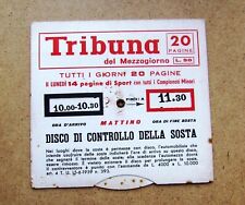 DISCO ORARIO TRIBUNA PUBBLICITARIO QUOTIDIANO SICILIA EDICOLA AUTO D’EPOCA  