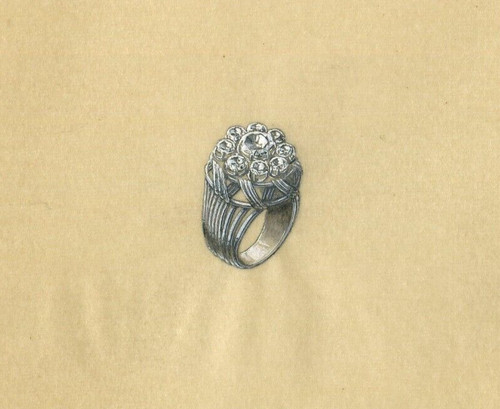 Anello art deco - anello, rotondo