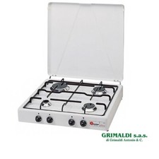 542MT PARKER FORNELLO 4 FUOCHI A GAS METANO GRIGLIA SMALTATA DA CAMPEGGIO PICNIC