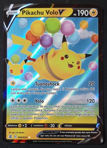 Pikachu volo 006 - 006/025, rara