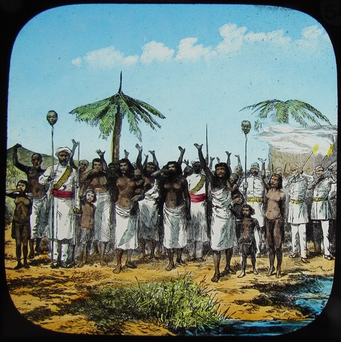 Glass magic lantern slide - glass,