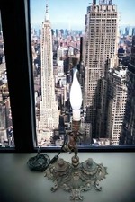 Calamaio Lampada in bronzo cesellato con putto "Stupendo e Rarissimo"