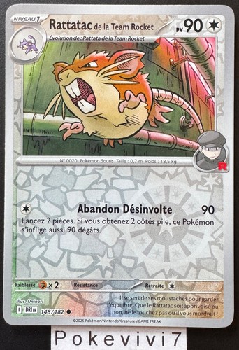 Carte pokemon rattatac 148 182 - carte,