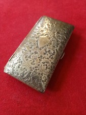 Antico portasigarette in metallo dorato - inglese primi '900 - Ottimo!