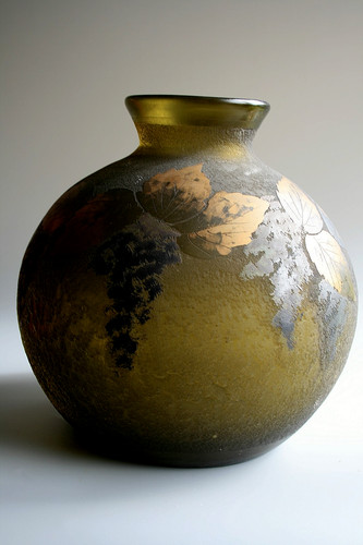 Antico vaso vetro acidato - vaso,