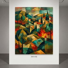 Paesaggio astratto, tela