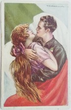 CARTOLINA PRIMO FASCISMO SQUADRISMO AMORE CORBELLA FIRMATA CAMICIE NERE M2