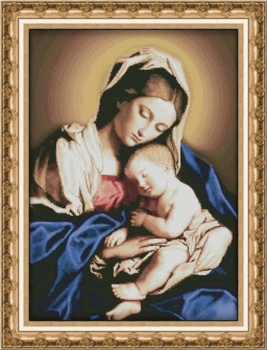 Kit punto croce madonna con - punto,