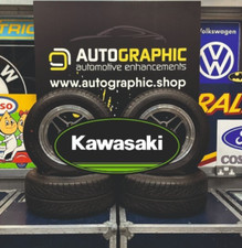 Insegna ovale in plastica premium Kawasaki Bike