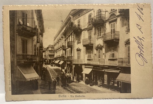 Cartolina animata biella - cartolina, via