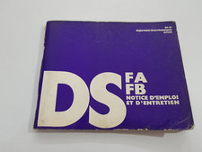 NOTICE D'EMPLOI ET D'ENTRETIEN CITROEN DS 21 INJECTION ELETRONIQUE 07550