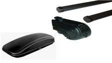 Portatutto Per Auto- Fiat Panda Dal 2003 Al 2012 5P Rails -Piu Box 430Lt Nero Op